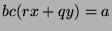 $bc(rx+qy)=a$