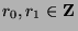 $r_0,r_1\in{\bf Z}$