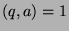 $(q,a) = 1$