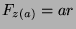 $F_{z(a)} = ar$